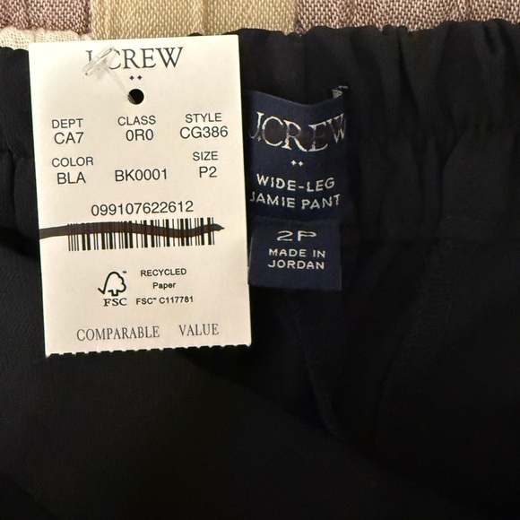 J. Crew Women’s Wide Leg Jamie Pants Trousers NWT 2P Classic Black - Picture 5 of 9